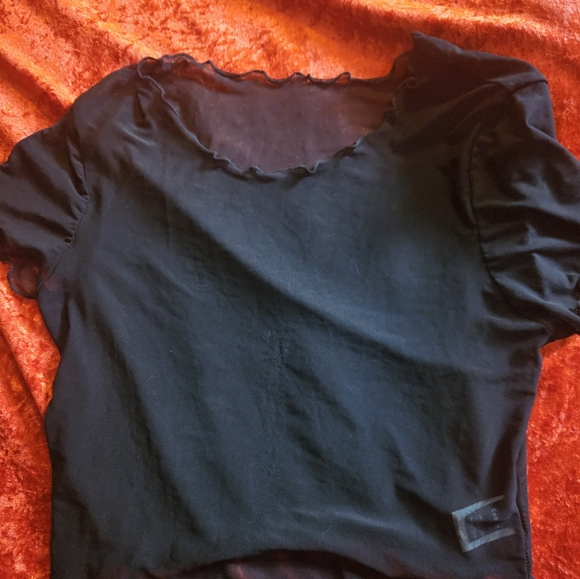 Sheer stretchy crop top  - size L - Picture 4 of 4